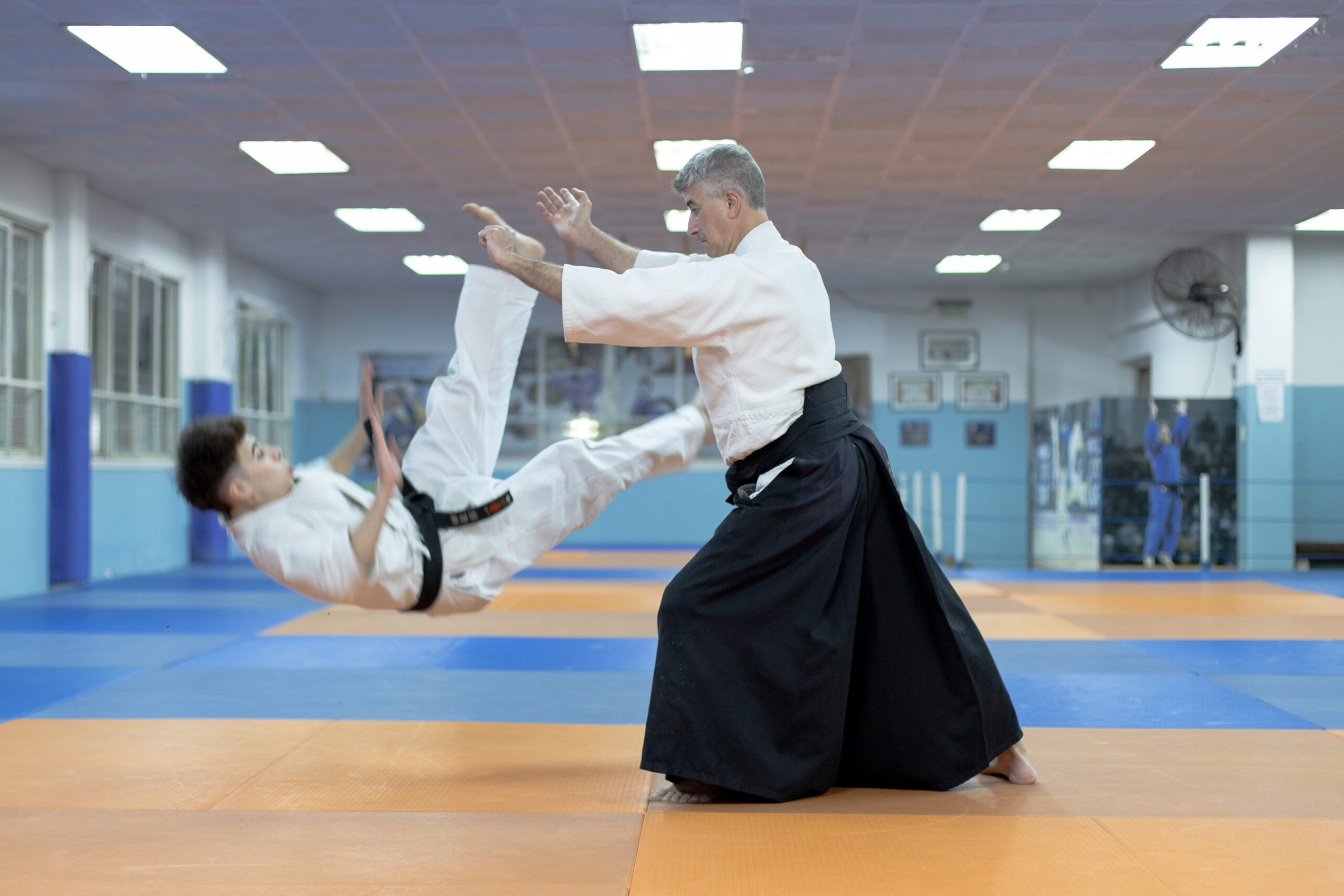 Práctica de Aikido en el dojo En Ryū Kan, Providencia
